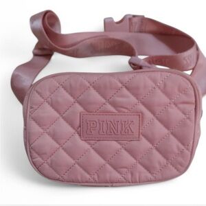 PINK Victoria's Secret Quilted Crossbody Bag - Dusty Pink